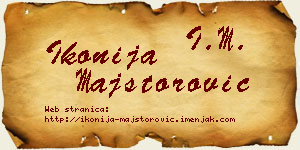 Ikonija Majstorović vizit kartica